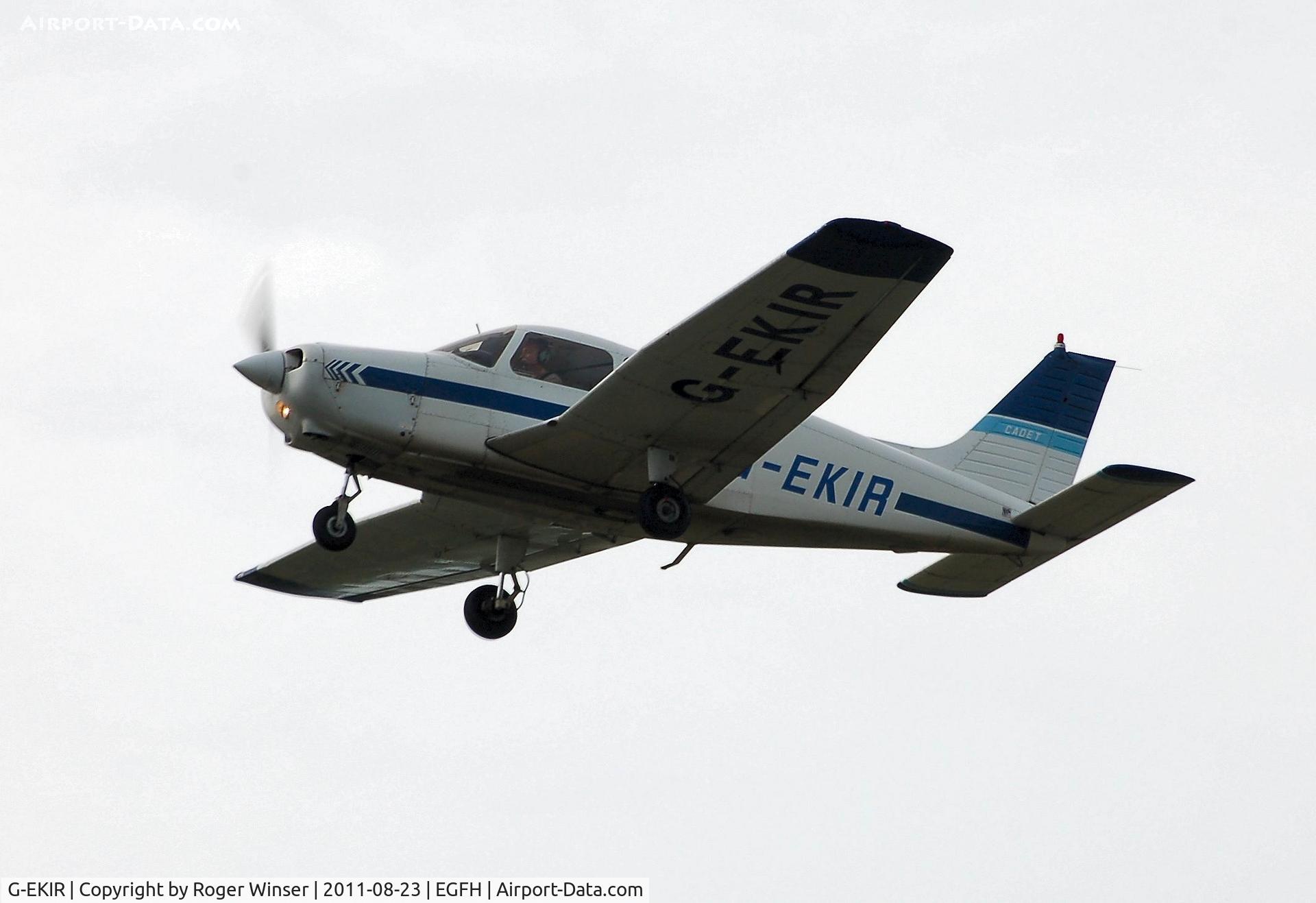 G-EKIR, 1989 Piper PA-28-161 Cadet C/N 28-41157, Piper Cadet departing Runway 22.