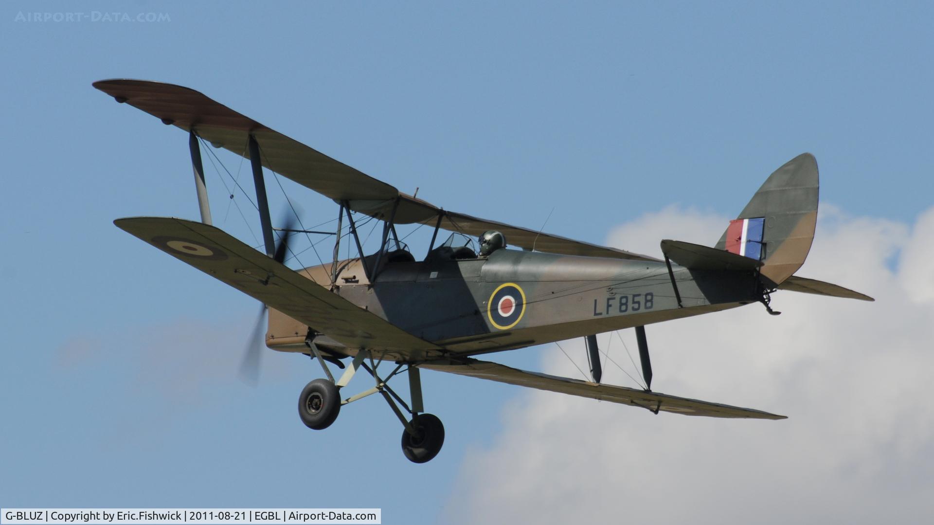 G-BLUZ, 1944 De Havilland DH.82B Queen Bee C/N 1435, 44. The de Havilland Moth Club International Moth Rally, celebrating the 80th anniversary of the DH82 Tiger Moth. Held at Belvoir Castle. A most enjoyable day.