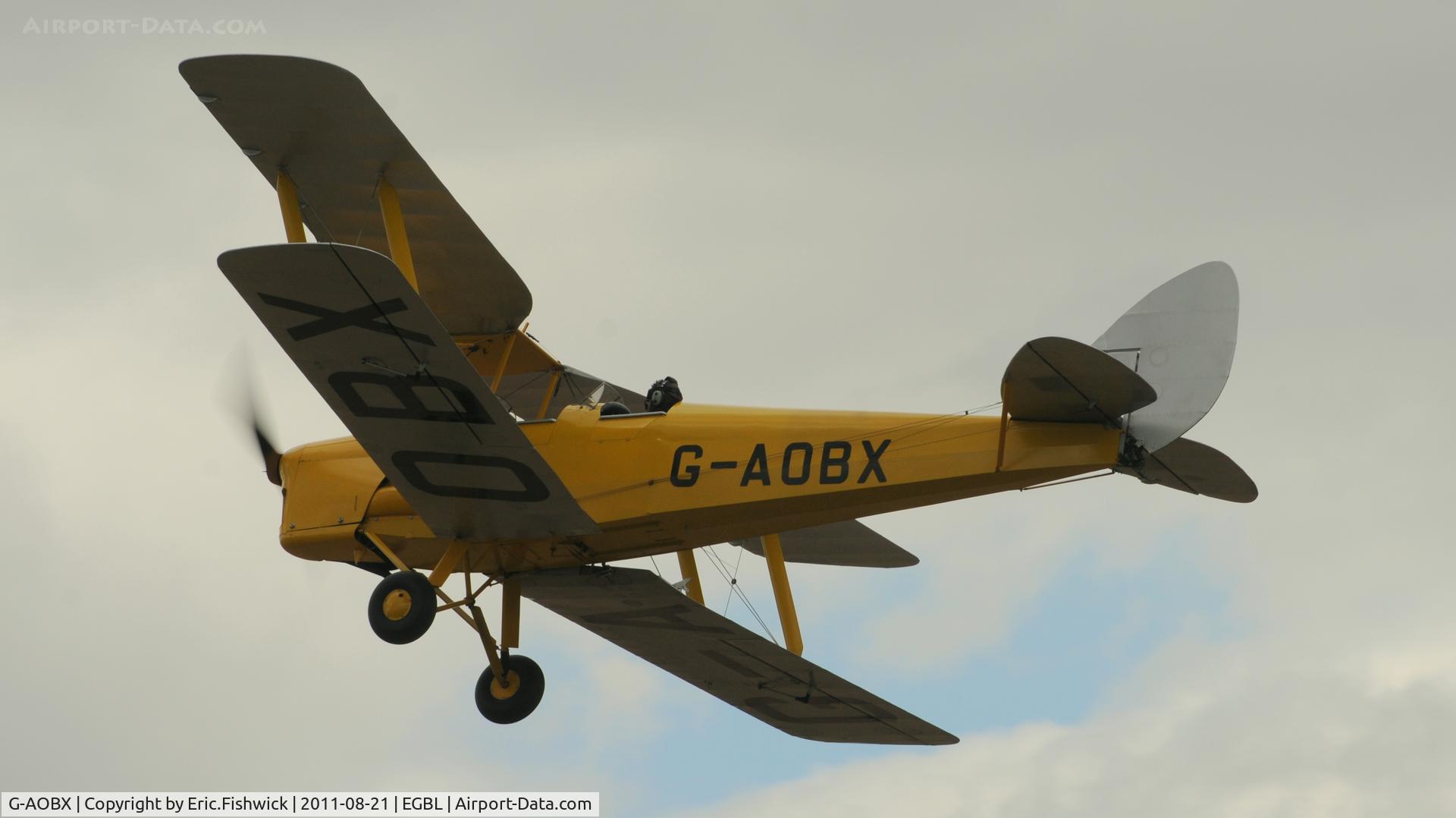G-AOBX, 1940 De Havilland DH-82A Tiger Moth II C/N 83653, 44. The de Havilland Moth Club International Moth Rally, celebrating the 80th anniversary of the DH82 Tiger Moth. Held at Belvoir Castle. A most enjoyable day.
