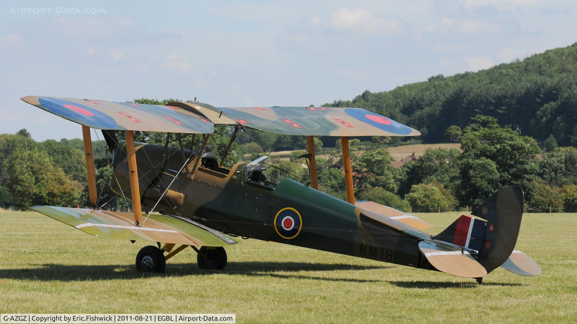 G-AZGZ, 1944 De Havilland DH-82A Tiger Moth II C/N 86489, 1. The de Havilland Moth Club International Moth Rally, celebrating the 80th anniversary of the DH82 Tiger Moth. Held at Belvoir Castle. A most enjoyable day.