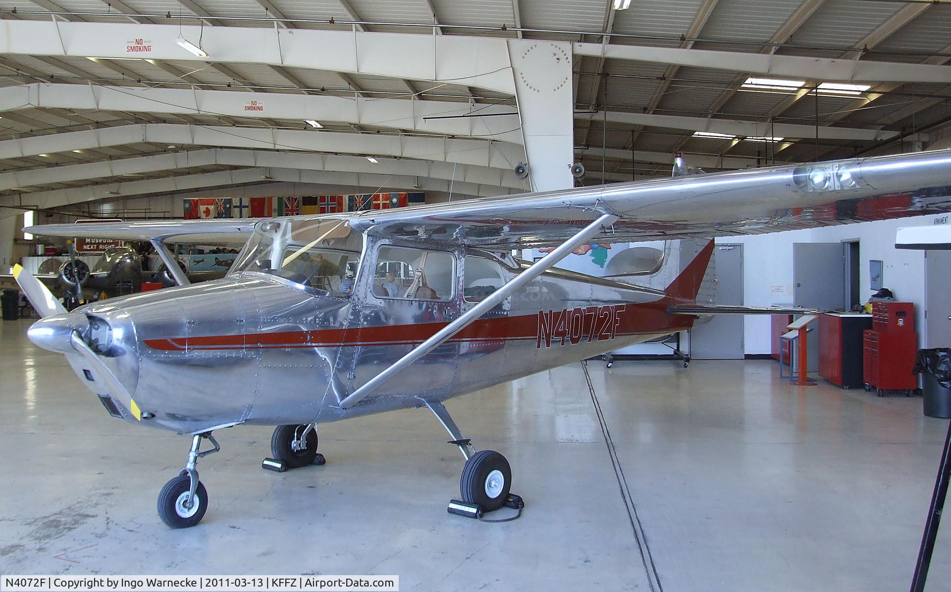 N4072F, 1958 Cessna 172 C/N 36972, Cessna 172 at the CAF Arizona Wing Museum, Mesa AZ