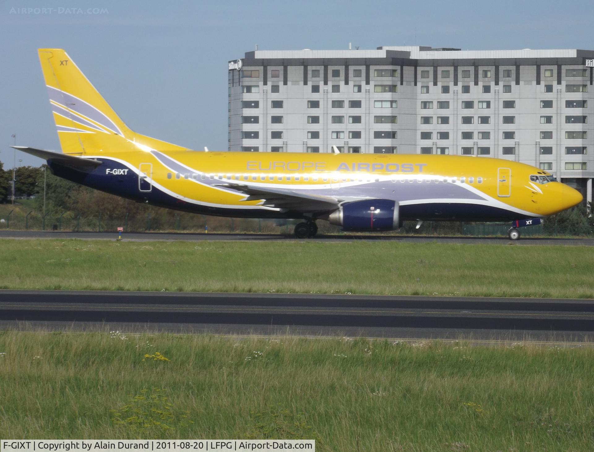 F-GIXT, 1997 Boeing 737-39M C/N 28898, c/n 2906 was delivered new to St Denis de la Réunion based Air Austral as F-ODZZ. In 2005, she moved far north to continental France in order to serve Europe Airpost