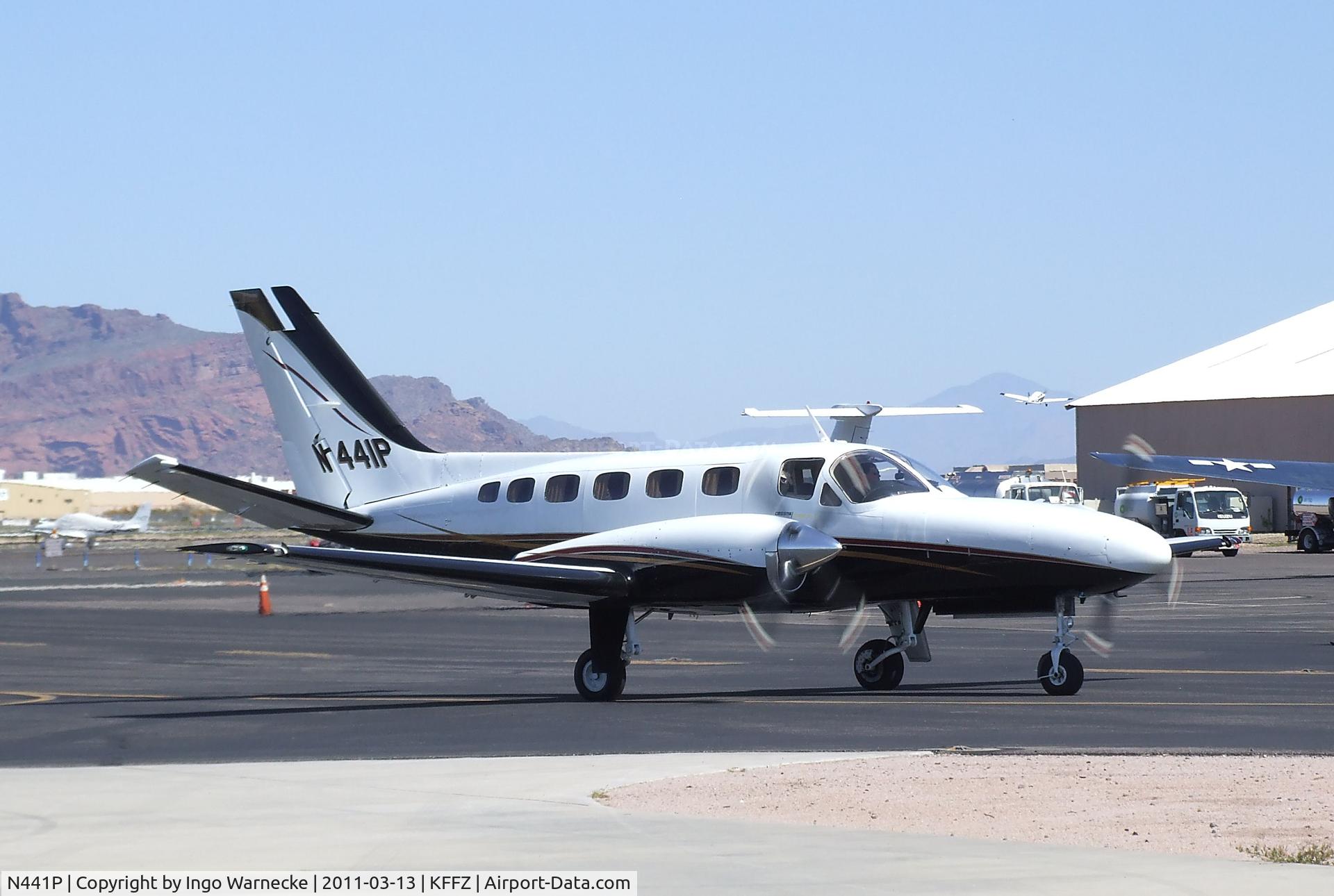 N441P, Cessna 441 C/N 441-0032, Cessna 441 at Falcon Field, Mesa AZ
