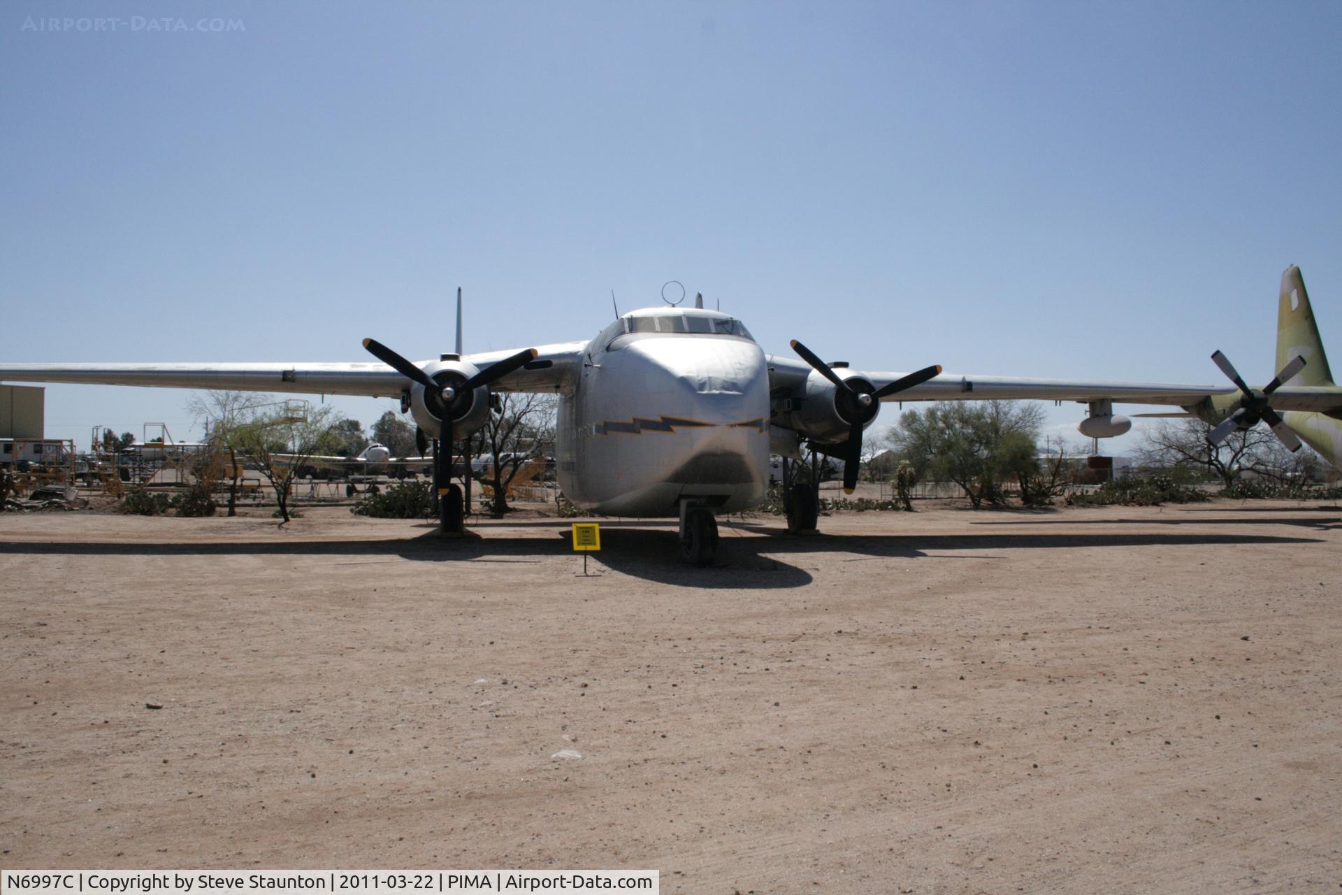 N6997C, 1944 Fairchild C-82A-15-FA Packet C/N 10050, Taken at Pima Air and Space Museum, in March 2011 whilst on an Aeroprint Aviation tour