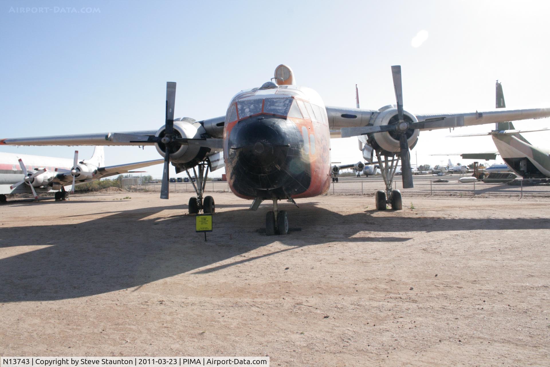 N13743, 1949 Fairchild C-119C Flying Boxcar C/N 10369, Taken at Pima Air and Space Museum, in March 2011 whilst on an Aeroprint Aviation tour