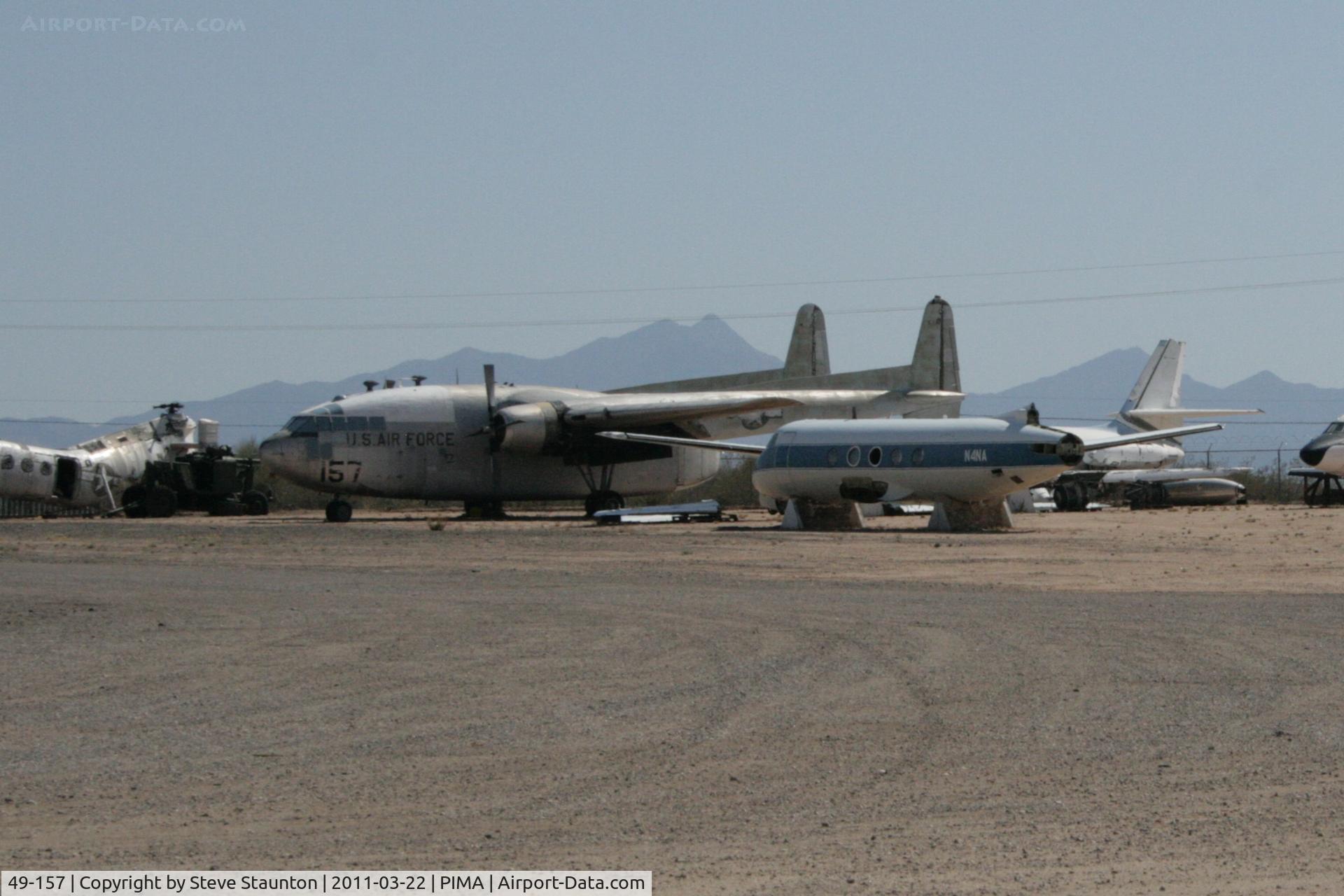 49-157, 1949 Fairchild C-119C-15-5A  Flying Boxcar C/N 10394, Taken at Pima Air and Space Museum, in March 2011 whilst on an Aeroprint Aviation tour - located in the storage area