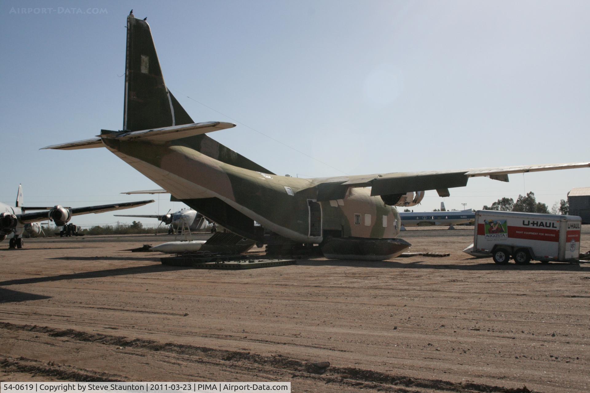 54-0619, 1954 Fairchild C-123K Provider C/N 20068, Taken at Pima Air and Space Museum, in March 2011 whilst on an Aeroprint Aviation tour - located in the storage area