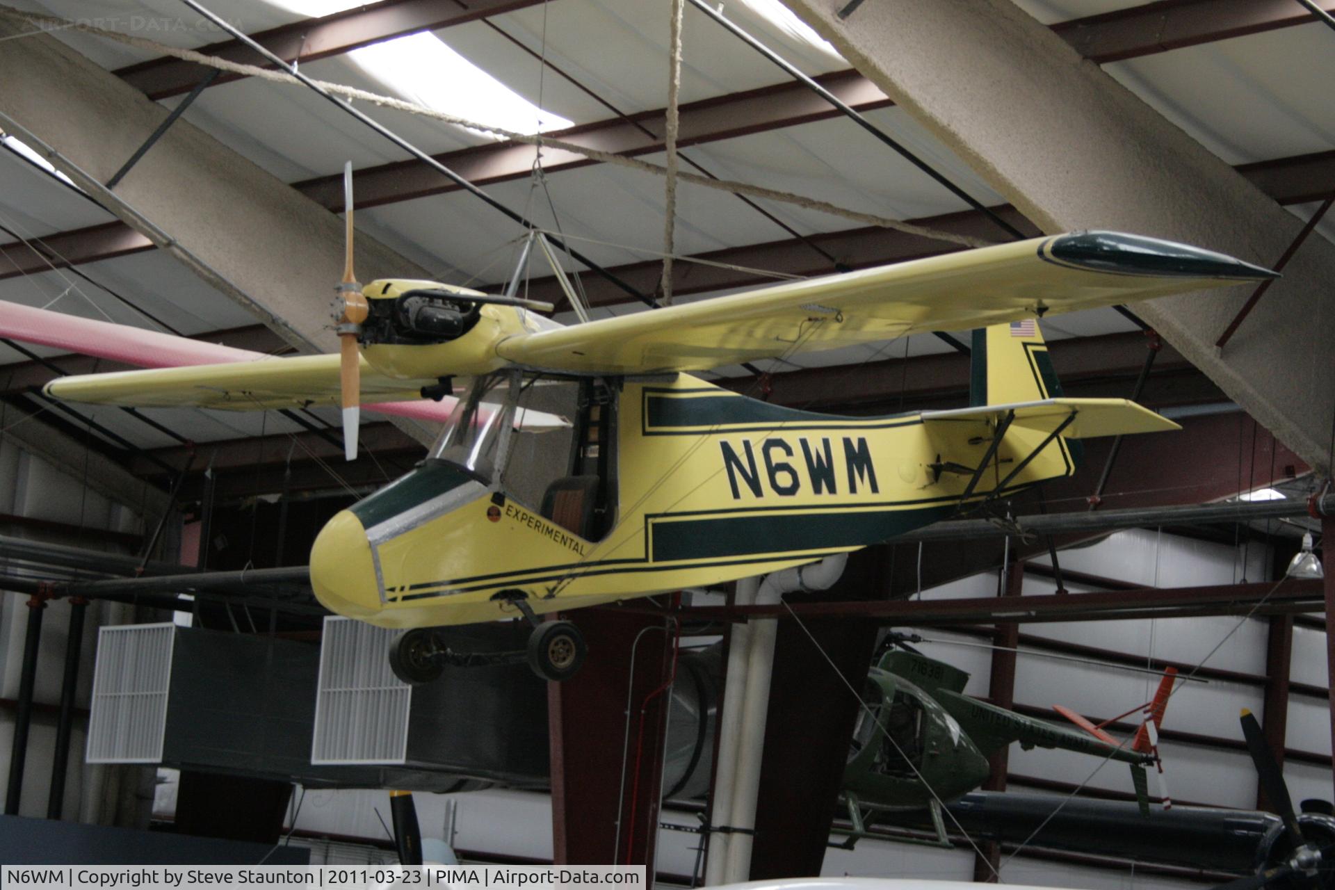 N6WM, Flaglor Sky Scooter C/N 121536, Taken at Pima Air and Space Museum, in March 2011 whilst on an Aeroprint Aviation tour