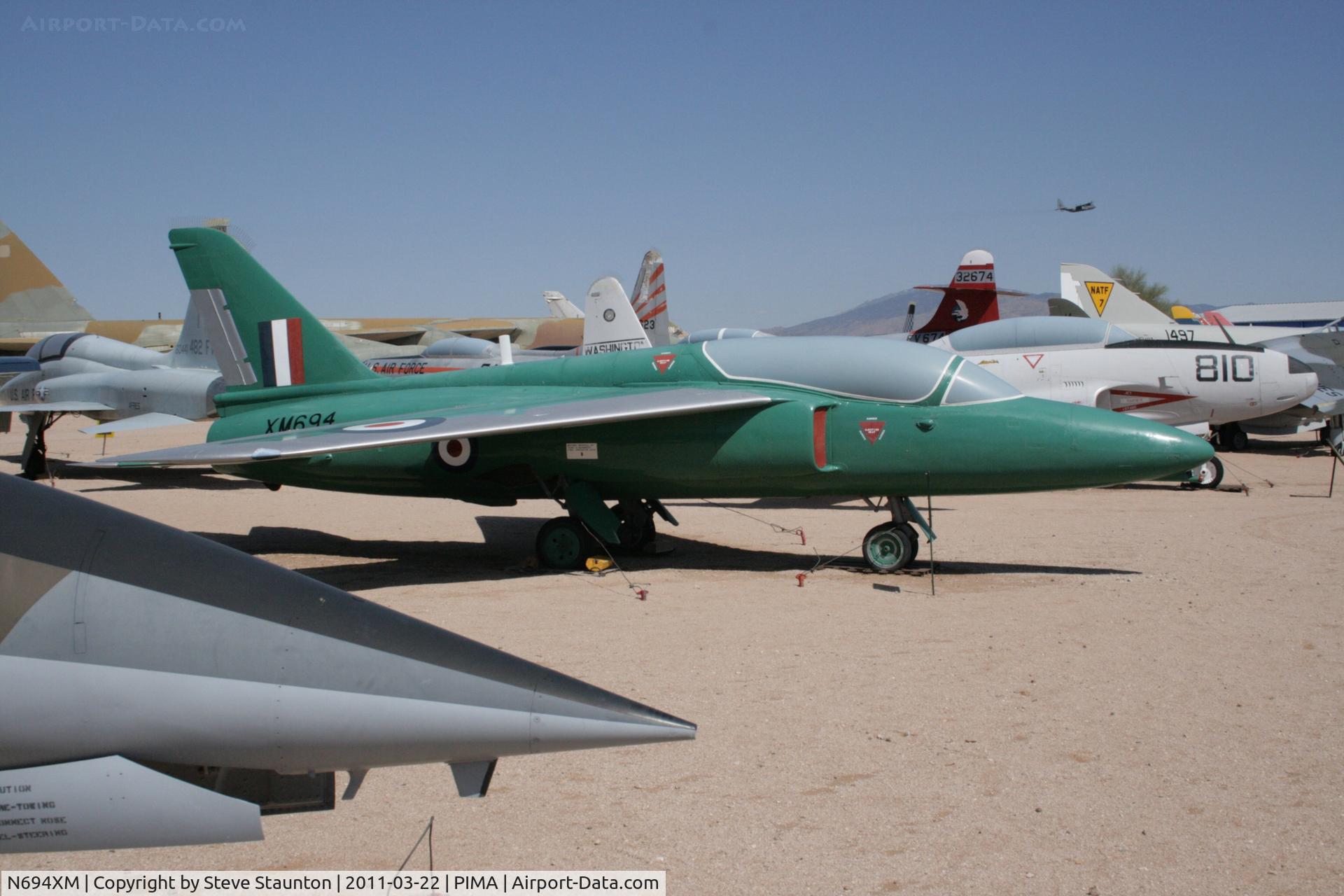N694XM, 1960 Folland Gnat T.1 C/N FL504, Taken at Pima Air and Space Museum, in March 2011 whilst on an Aeroprint Aviation tour