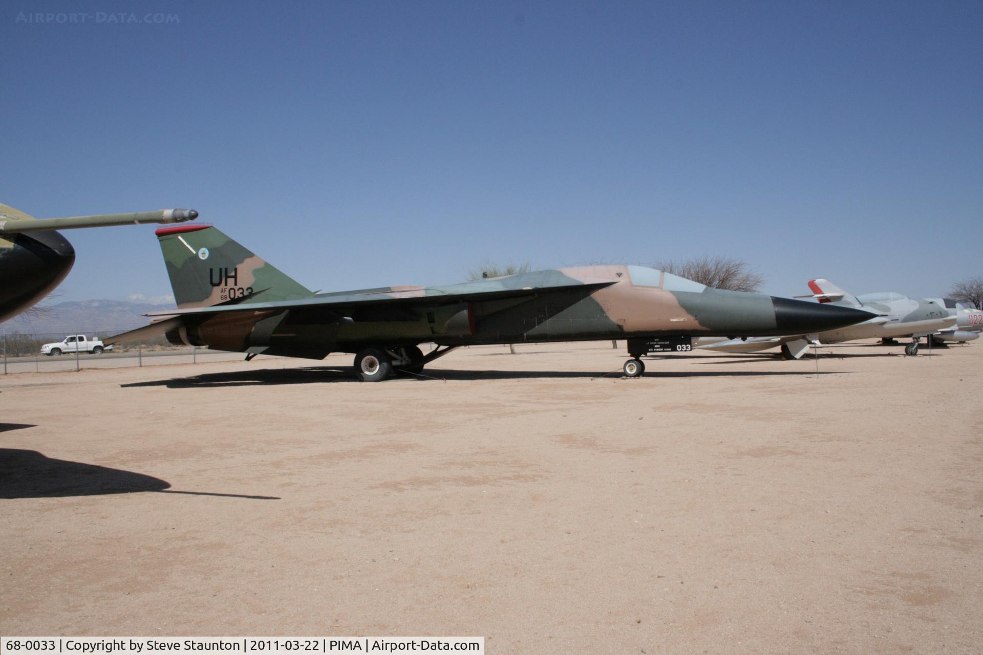 68-0033, 1968 General Dynamics F-111E Aardvark C/N A1-202, Taken at Pima Air and Space Museum, in March 2011 whilst on an Aeroprint Aviation tour