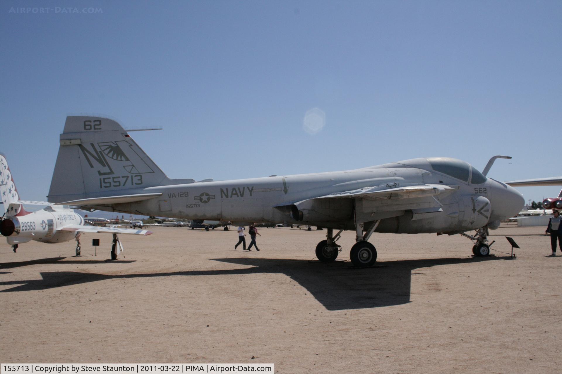 155713, Grumman A-6E Intruder C/N I-439, Taken at Pima Air and Space Museum, in March 2011 whilst on an Aeroprint Aviation tour