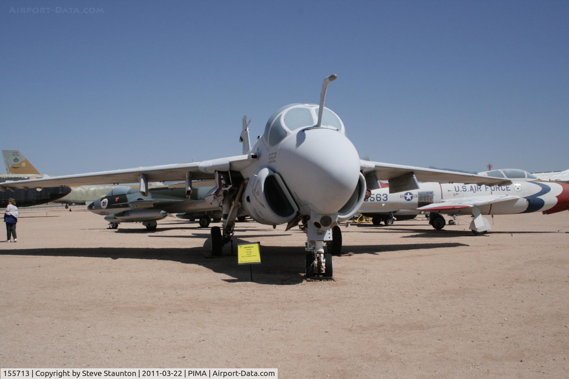 155713, Grumman A-6E Intruder C/N I-439, Taken at Pima Air and Space Museum, in March 2011 whilst on an Aeroprint Aviation tour