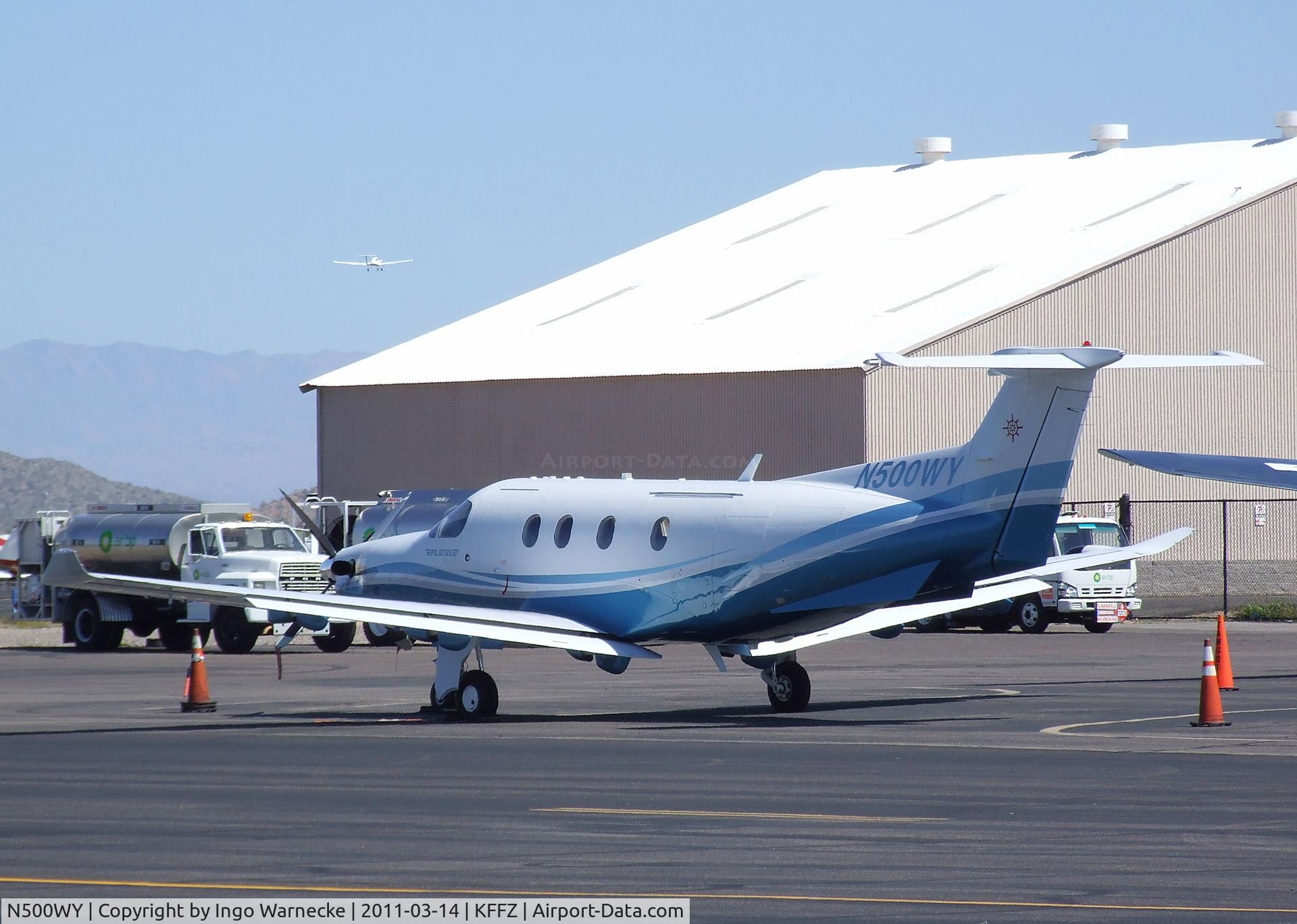 N500WY, 2006 Pilatus PC-12/47 C/N 762, Pilatus PC-12/47 at Falcon Field, Mesa AZ