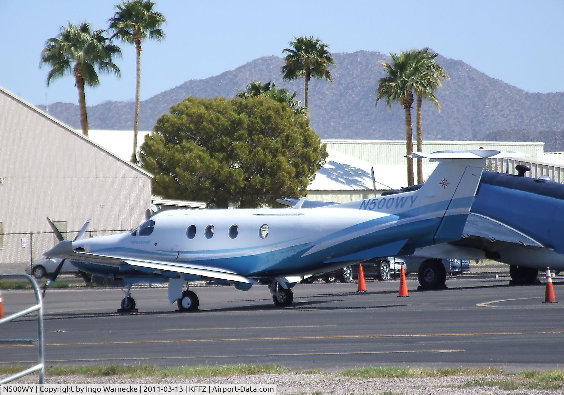 N500WY, 2006 Pilatus PC-12/47 C/N 762, Pilatus PC-12/47 at Falcon Field, Mesa AZ