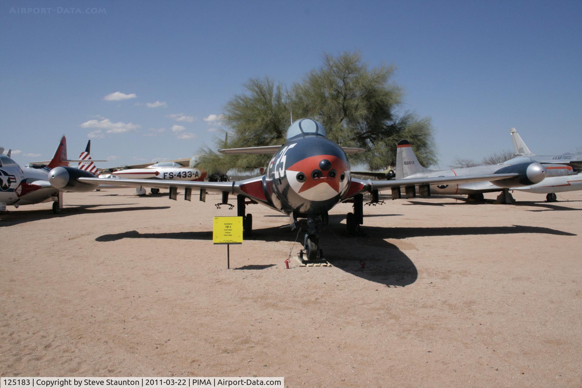 125183, Grumman F9F-5 Panther C/N Not found 125183, Taken at Pima Air and Space Museum, in March 2011 whilst on an Aeroprint Aviation tour