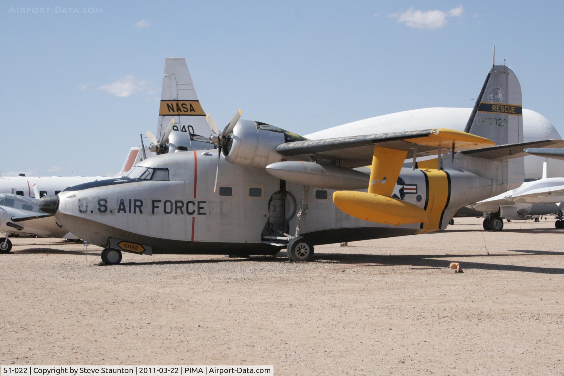 51-022, 1951 Grumman HU-16A Albatross C/N G-96, Taken at Pima Air and Space Museum, in March 2011 whilst on an Aeroprint Aviation tour