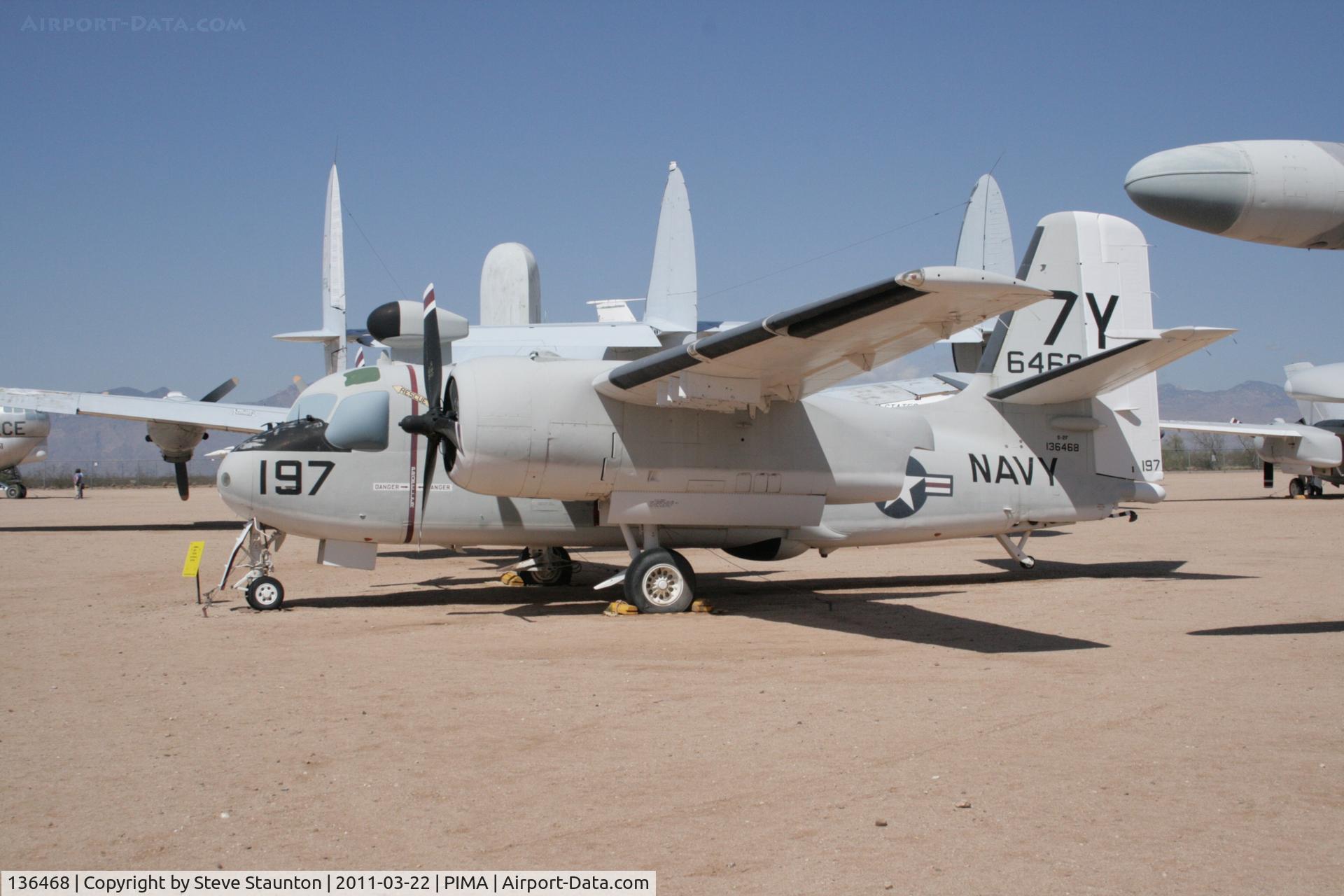 136468, Grumman S-2A Tracker C/N 377, Taken at Pima Air and Space Museum, in March 2011 whilst on an Aeroprint Aviation tour
