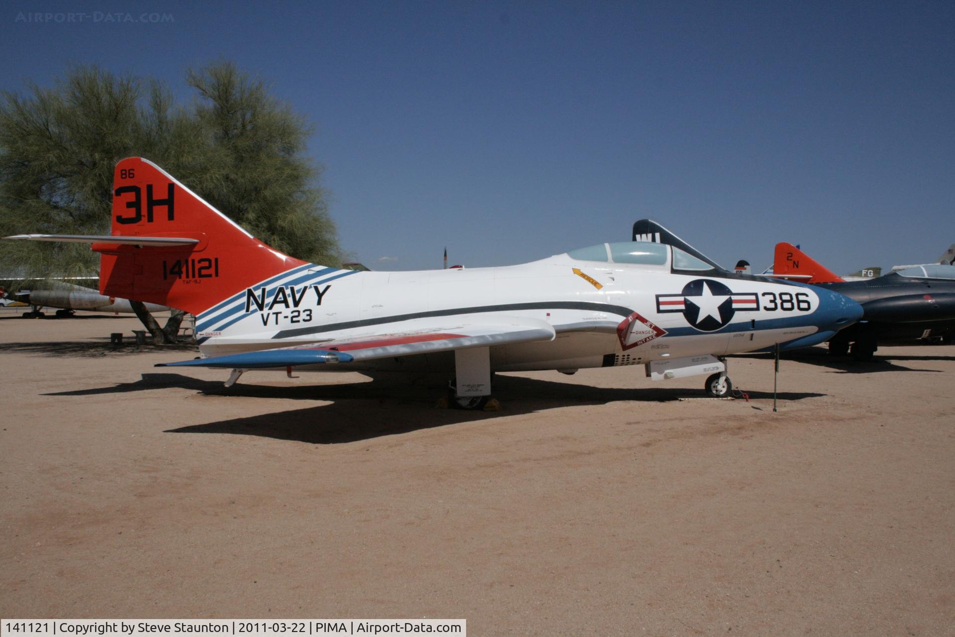141121, Grumman TAF-9J Cougar C/N 368C, Taken at Pima Air and Space Museum, in March 2011 whilst on an Aeroprint Aviation tour