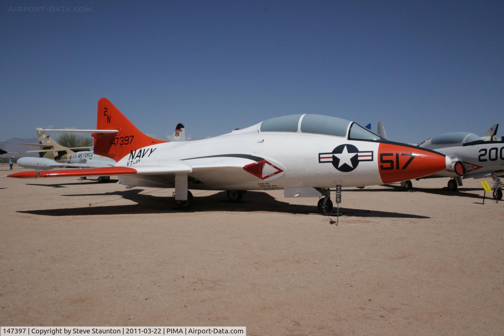 147397, 1962 Grumman TF-9J Cougar C/N 367, Taken at Pima Air and Space Museum, in March 2011 whilst on an Aeroprint Aviation tour