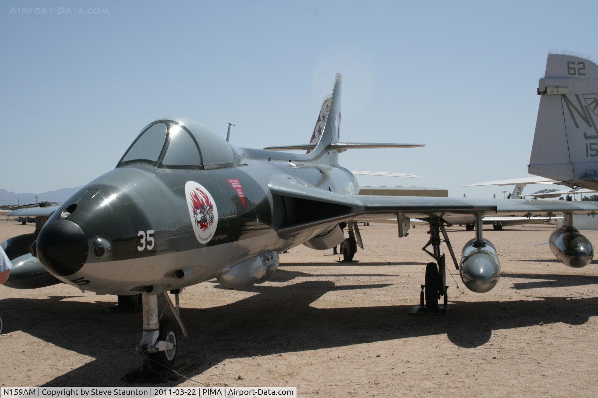 N159AM, Hawker Hunter F.58 C/N 41H-697402, Taken at Pima Air and Space Museum, in March 2011 whilst on an Aeroprint Aviation tour