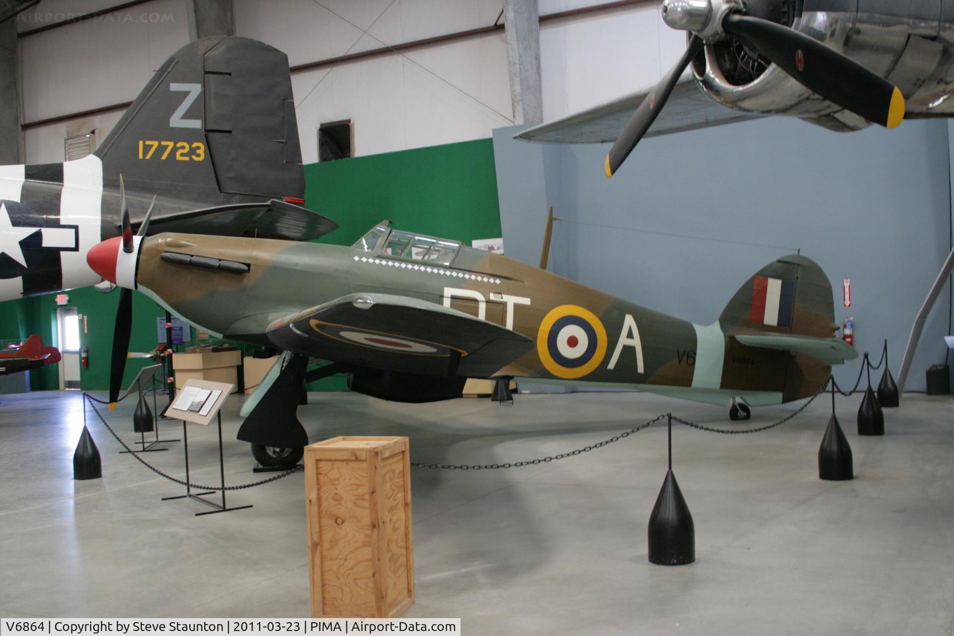 V6864, Hawker (CCF) Hurricane Mk12 C/N Not found V6864, Taken at Pima Air and Space Museum, in March 2011 whilst on an Aeroprint Aviation tour