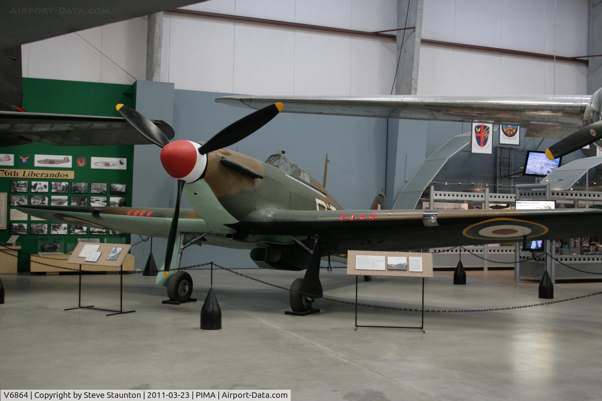 V6864, Hawker (CCF) Hurricane Mk12 C/N Not found V6864, Taken at Pima Air and Space Museum, in March 2011 whilst on an Aeroprint Aviation tour