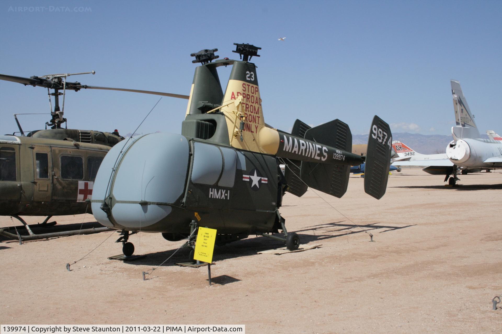 139974, Kaman OH-43D Huskie C/N 21536, Taken at Pima Air and Space Museum, in March 2011 whilst on an Aeroprint Aviation tour