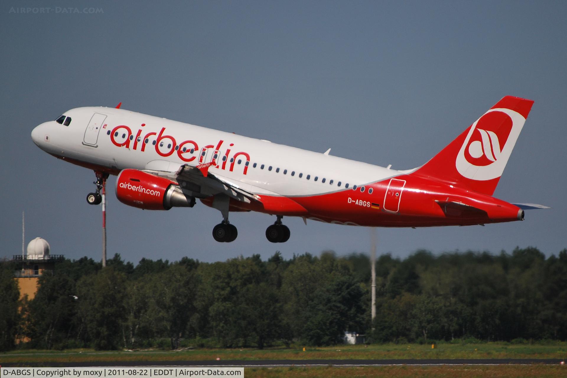 D-ABGS, 2009 Airbus A319-112 C/N 3865, Airbus A319-112 departing Berlin -Tegel