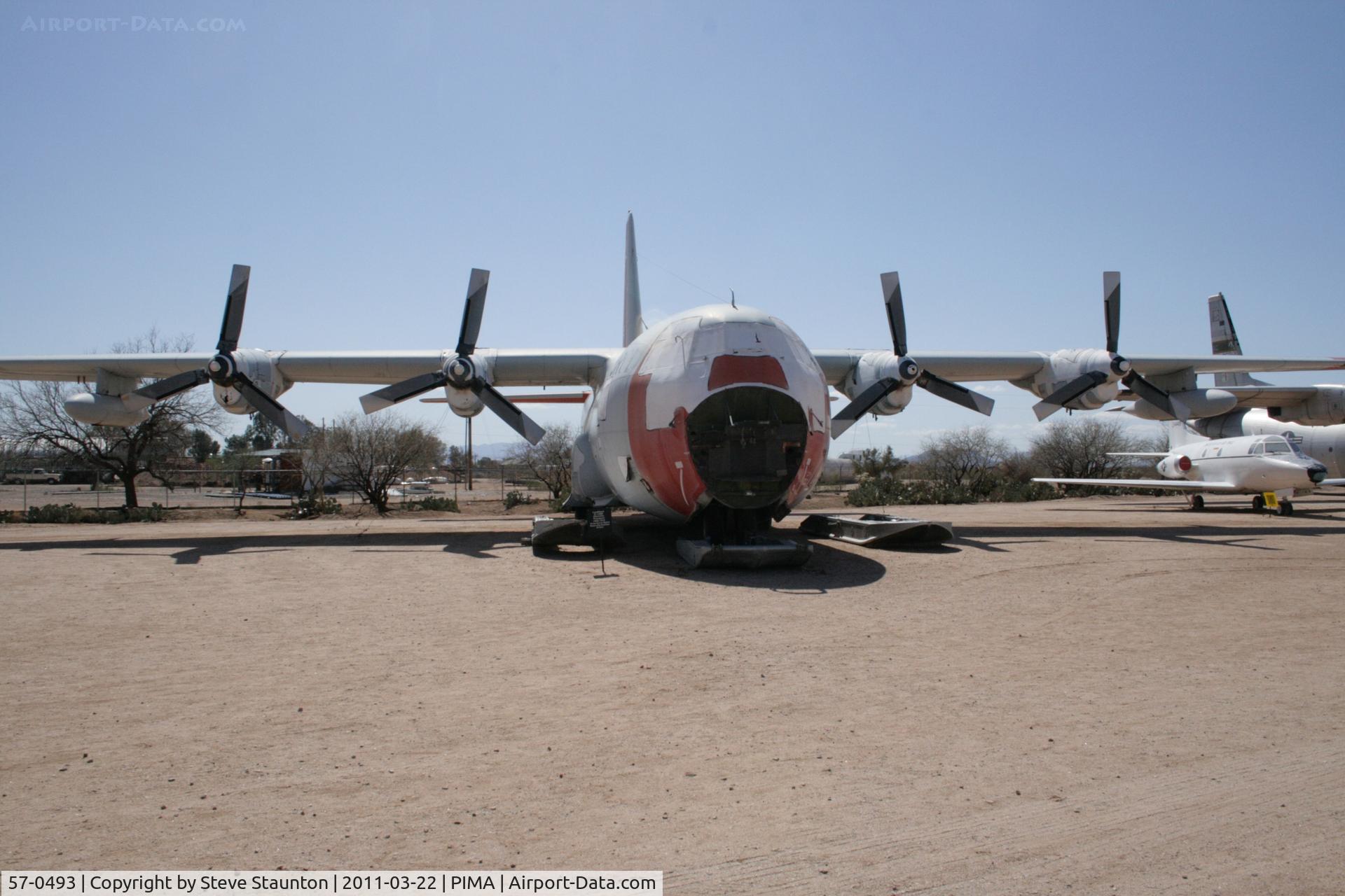 57-0493, 1957 Lockheed C-130D Hercules C/N 182-3200, Taken at Pima Air and Space Museum, in March 2011 whilst on an Aeroprint Aviation tour
