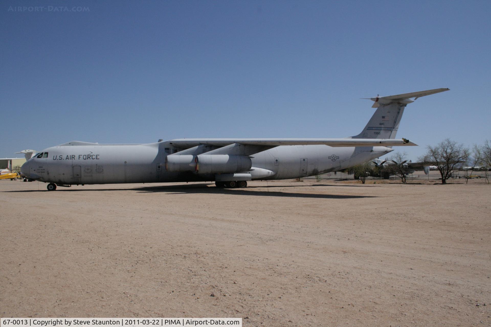 67-0013, Lockheed C-141B Starlifter C/N 300-6264, Taken at Pima Air and Space Museum, in March 2011 whilst on an Aeroprint Aviation tour