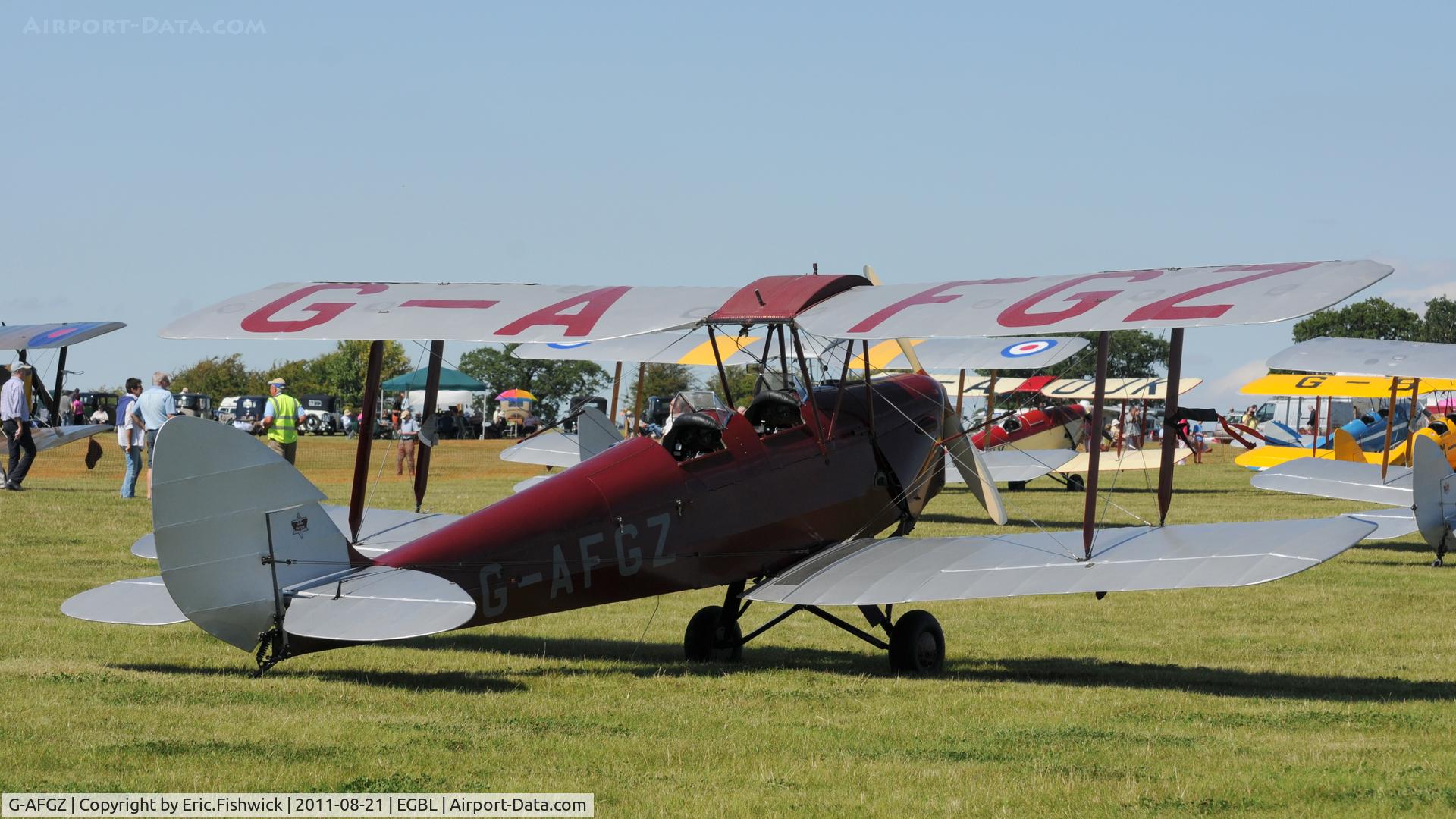 G-AFGZ, 1938 De Havilland DH-82A Tiger Moth II C/N 3700, 2. The de Havilland Moth Club International Moth Rally, celebrating the 80th anniversary of the DH82 Tiger Moth. Held at Belvoir Castle. A most enjoyable day.