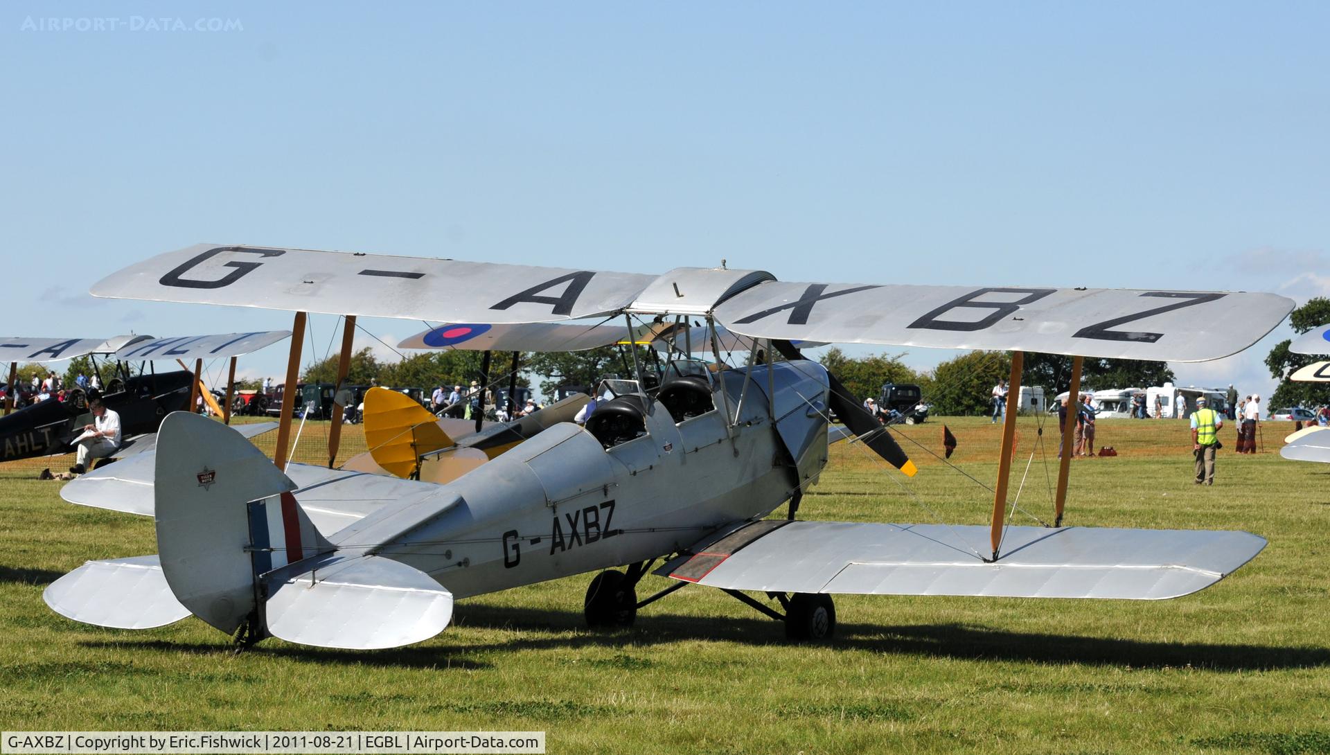 G-AXBZ, 1944 De Havilland DH-82A Tiger Moth II C/N 86552, 2. The de Havilland Moth Club International Moth Rally, celebrating the 80th anniversary of the DH82 Tiger Moth. Held at Belvoir Castle. A most enjoyable day.
