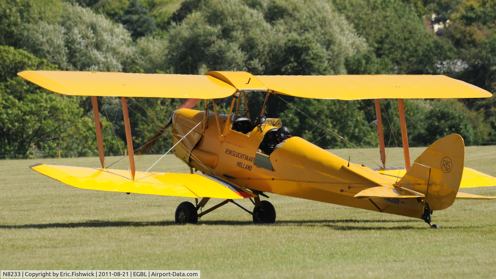 N8233, 1944 De Havilland DH-82A Tiger Moth II C/N 85959, The de Havilland Moth Club International Moth Rally, celebrating the 80th anniversary of the DH82 Tiger Moth. Held at Belvoir Castle. A most enjoyable day.