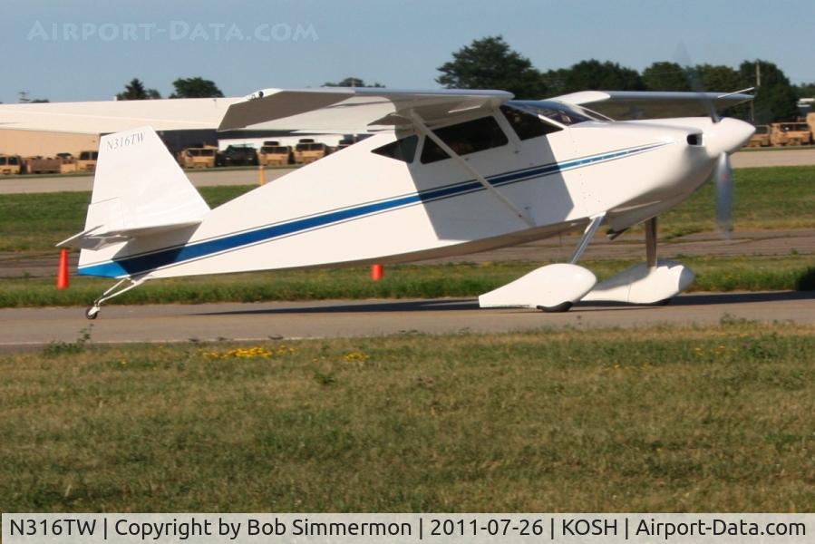 N316TW, 2006 Wittman W-10 Tailwind C/N 1206JR, Departing Airventure 2011.