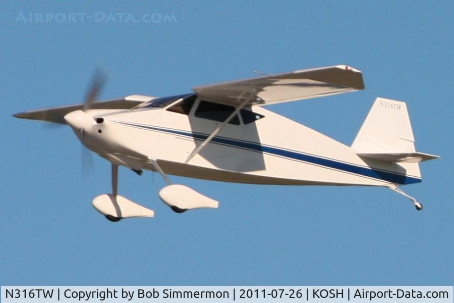 N316TW, 2006 Wittman W-10 Tailwind C/N 1206JR, Departing Airventure 2011.