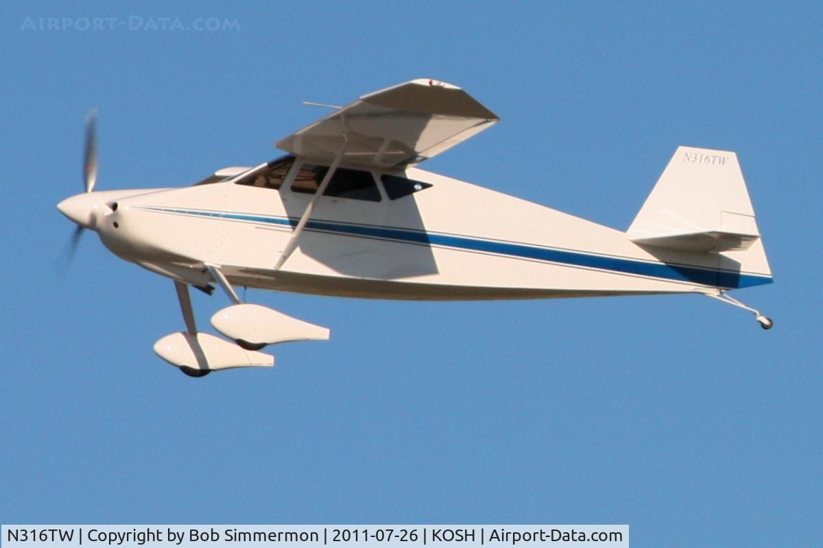 N316TW, 2006 Wittman W-10 Tailwind C/N 1206JR, Departing Airventure 2011.