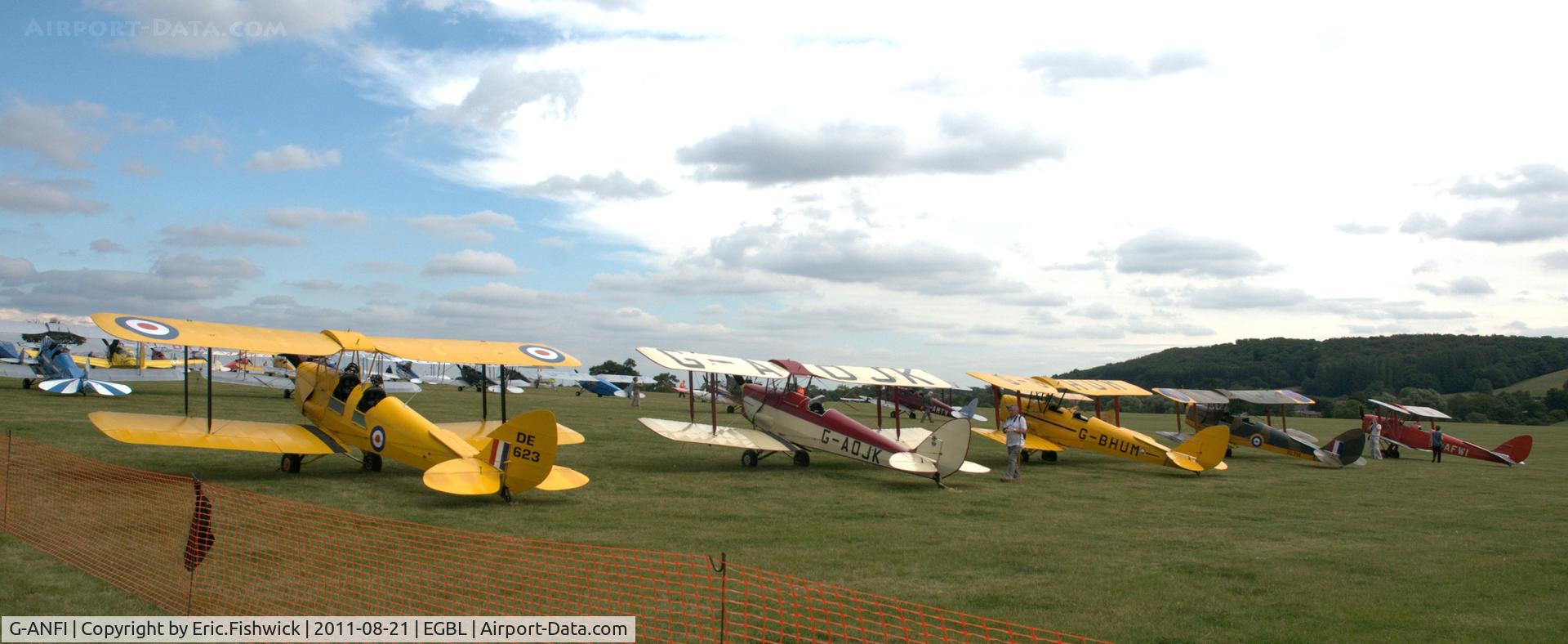 G-ANFI, 1941 De Havilland DH-82A Tiger Moth II C/N 85577, The de Havilland Moth Club International Moth Rally, celebrating the 80th anniversary of the DH82 Tiger Moth. Held at Belvoir Castle. A most enjoyable day.