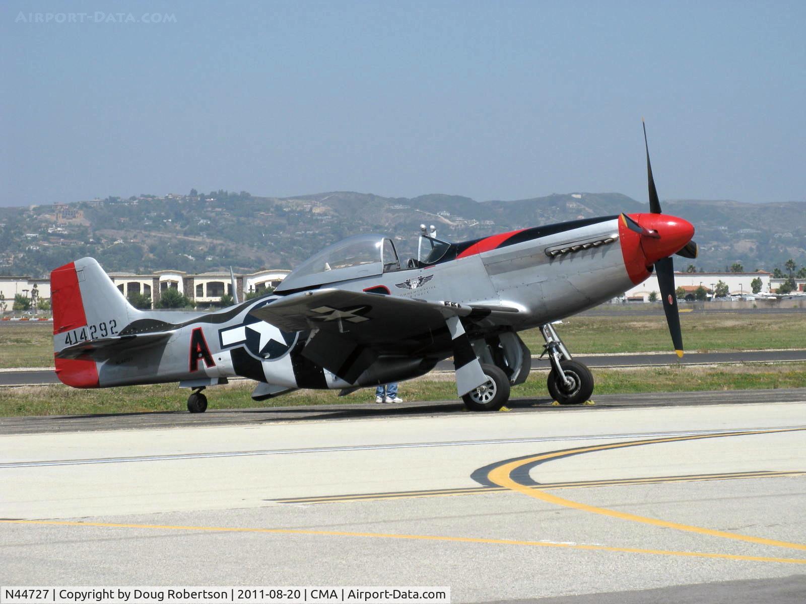 N44727, 1944 North American P-51D Mustang C/N 122-39198, 1944 North American/Aero Classics P-51D MUSTANG 'Man-O'-War', Packard Rolls V-1650-3 MERLIN 1,695 Hp liquid-cooled, on flight line