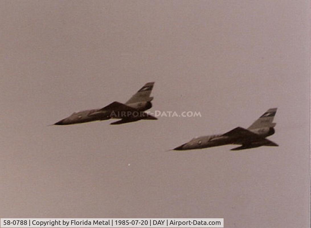 58-0788, 1958 Convair F-106A Delta Dart C/N 8-24-119, F-106 fly by at Dayton, scanned from photo I took when I was 10 years old.