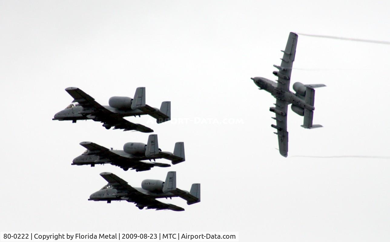 80-0222, 1980 Fairchild Republic A-10A Thunderbolt II C/N A10-0572, 4 A-10s