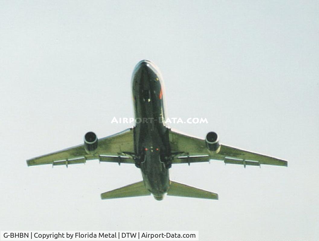 G-BHBN, 1982 Lockheed L-1011-385-1-15 TriStar 100 C/N 193N-1204, British L1011 at DTW 1988