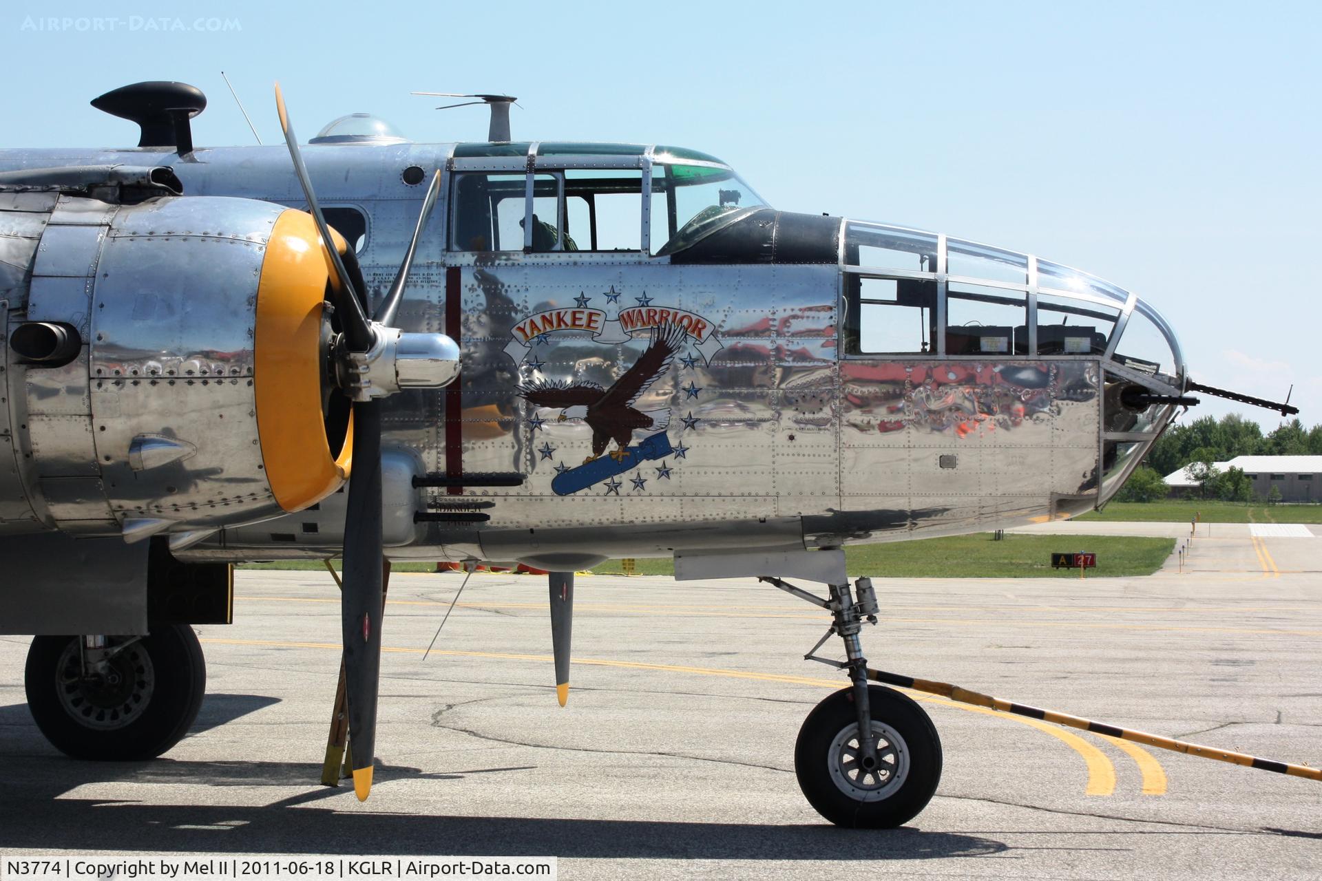 N3774, 1943 North American B-25D Mitchell C/N 100-23960, Yankee Warrior at 2011 Wings Over Gaylord Air Show