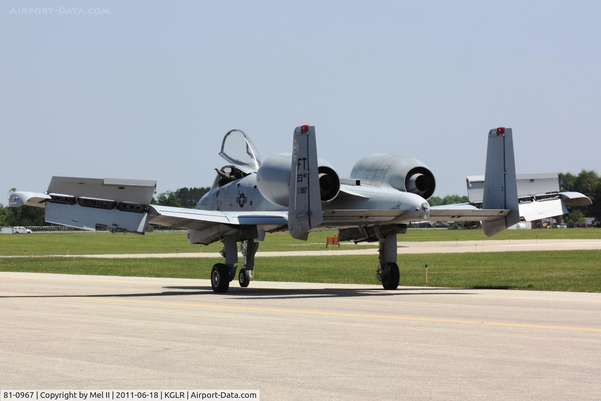 81-0967, 1981 Fairchild Republic A-10C Thunderbolt II C/N A10-0662, East Coast Demo Team at 2011 Wings Over Gaylord Air Show