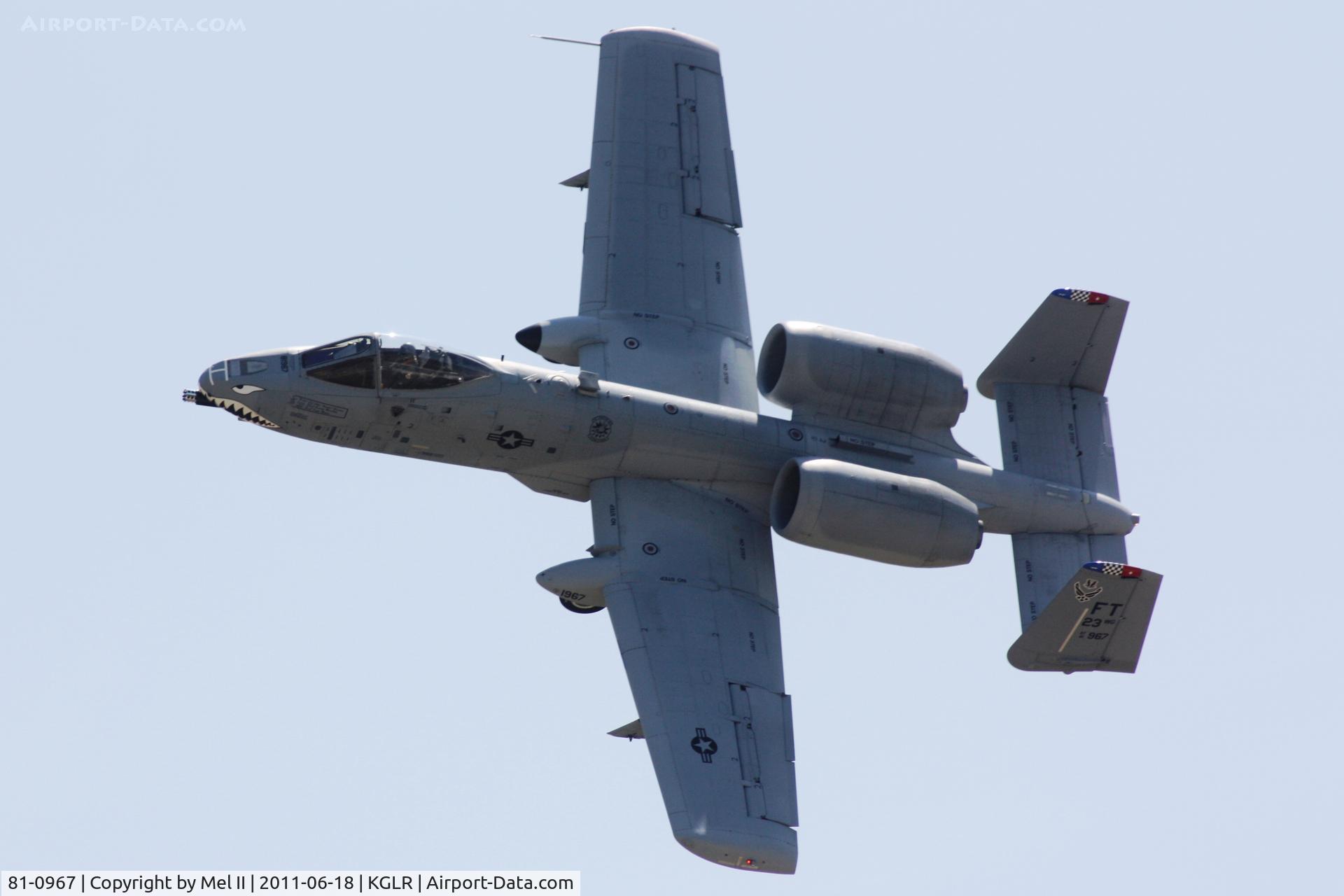 81-0967, 1981 Fairchild Republic A-10C Thunderbolt II C/N A10-0662, East Coast Demo Team at 2011 Wings Over Gaylord Air Show