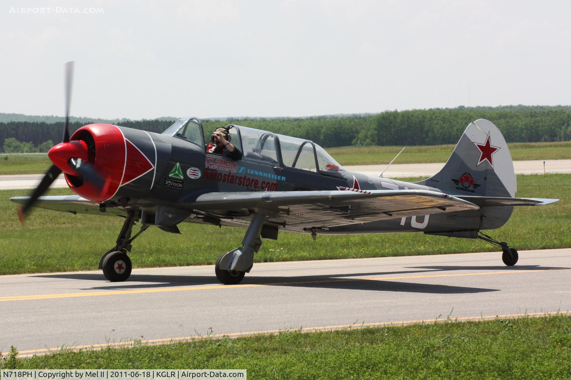 N718PH, 2003 Yakovlev (Aerostar) Yak-52TW C/N 0312503, Aerostars at 2011 Wings Over Gaylord Air Show