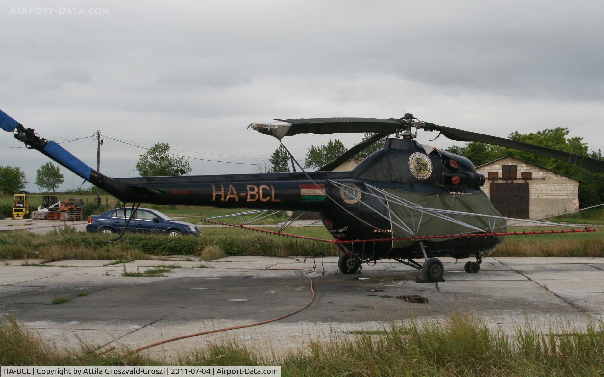 HA-BCL, 1974 Mil (PZL-Swidnik) Mi-2 C/N 563820114, Tata agricultural depot