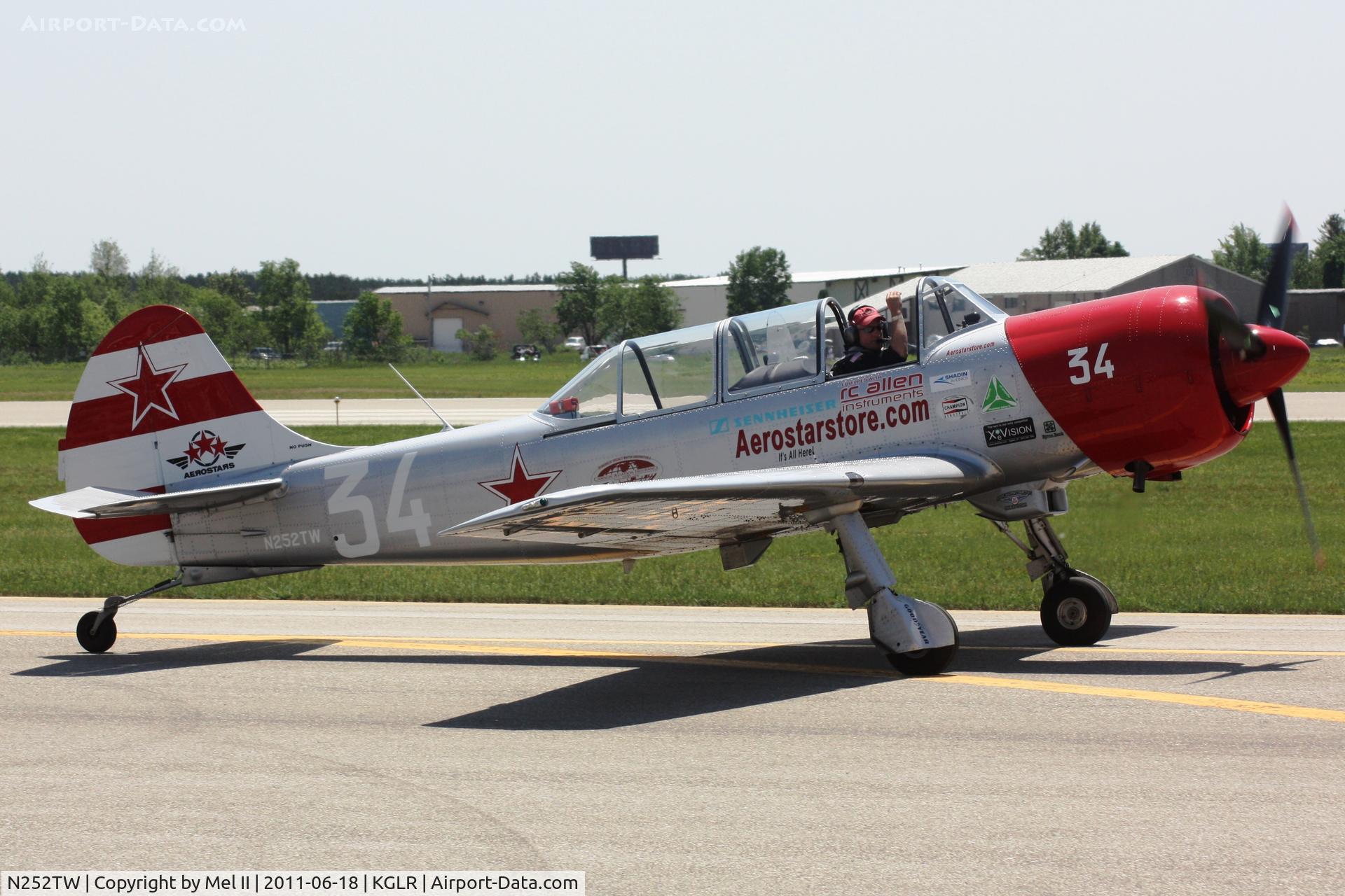 N252TW, 2002 Yakovlev (Aerostar) Yak-52TW C/N 0212301, Aerostars at 2011 Wings Over Gaylord Air Show