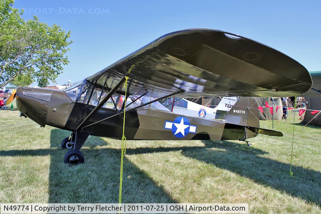 N49774, 1943 Taylorcraft L-2M C/N L-5535, 1943 Taylorcraft L-2M, c/n: L-5535 at 2011 Oshkosh