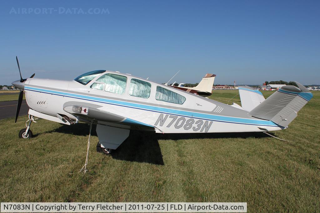 N7083N, 1967 Beech V35A Bonanza C/N D-8663, 1967 Beech V35A, c/n: D-8663 at Fond Du Lac