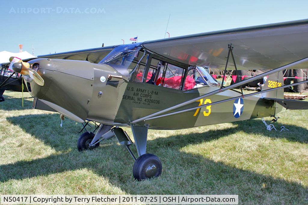 N50417, 1943 Taylorcraft DCO-65 C/N L-5348, 1943 Taylorcraft DCO-65, c/n: L-5348 at 2011 Oshkosh